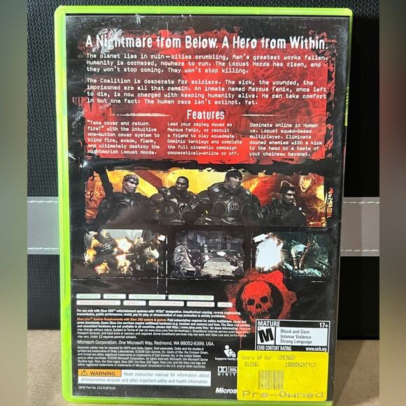 Gears of War (Microsoft Xbox 360, 2006) TESTED Epic Games - Picture 2 of 3